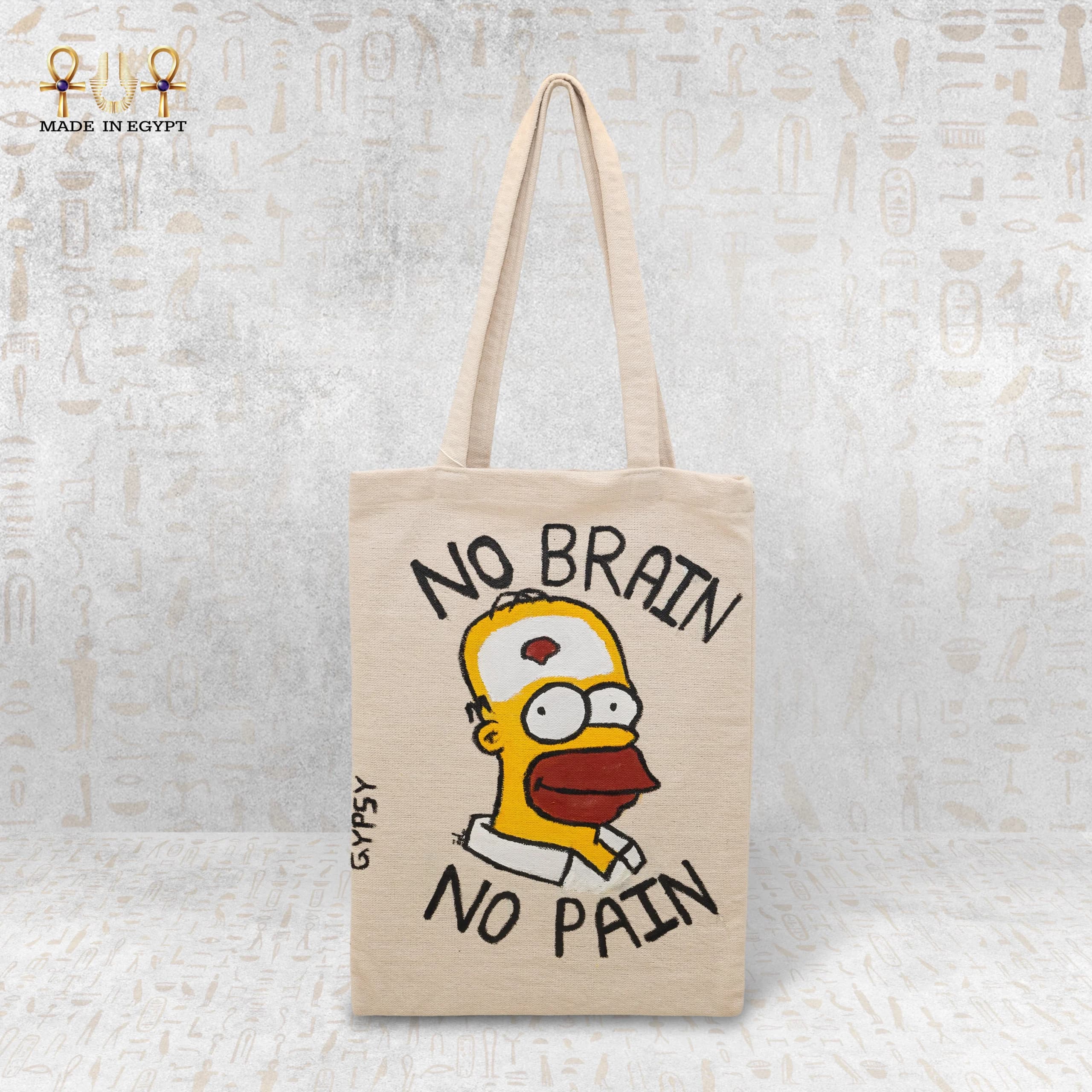 No Brain No Pain Tote Bag